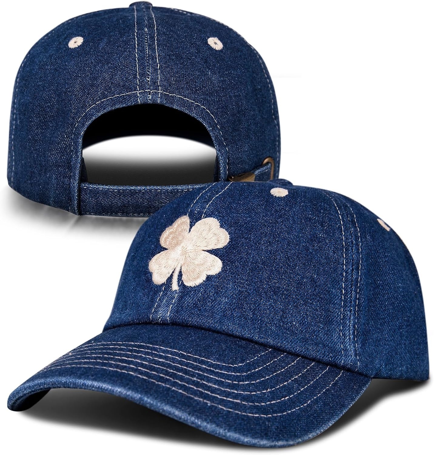 image:imageLucky Brand Classic Cotton Adjustable Dad Hat Baseball Cap Golf Fishing Low Profile 5 Panel DesignLucky Clover Light Denim