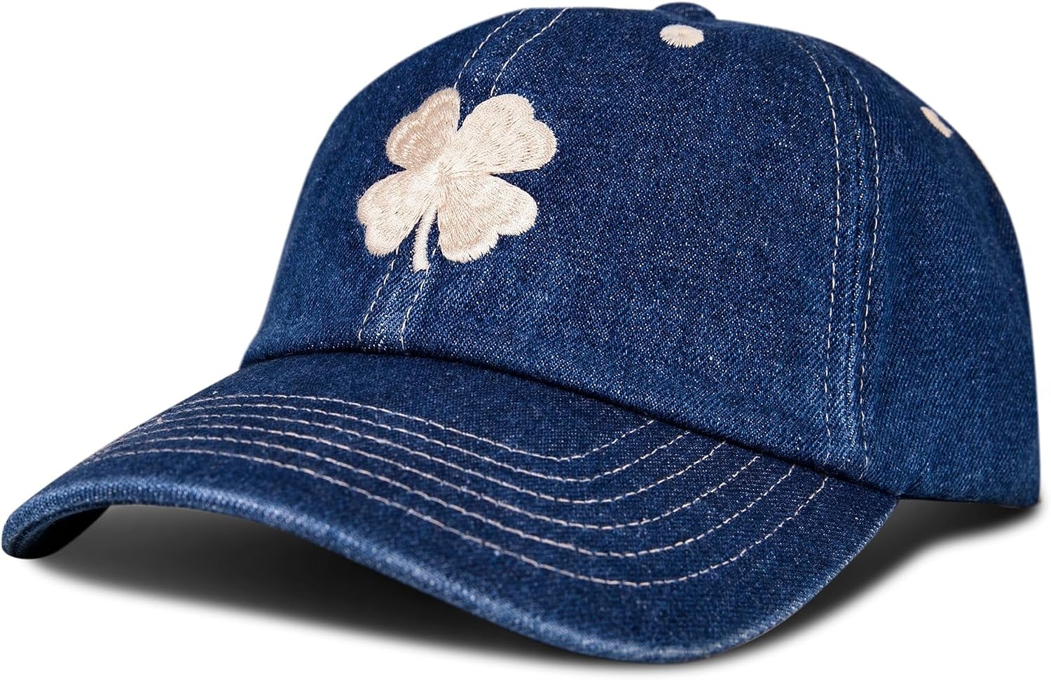image:imageLucky Brand Classic Cotton Adjustable Dad Hat Baseball Cap Golf Fishing Low Profile 5 Panel DesignLucky Clover Light Denim