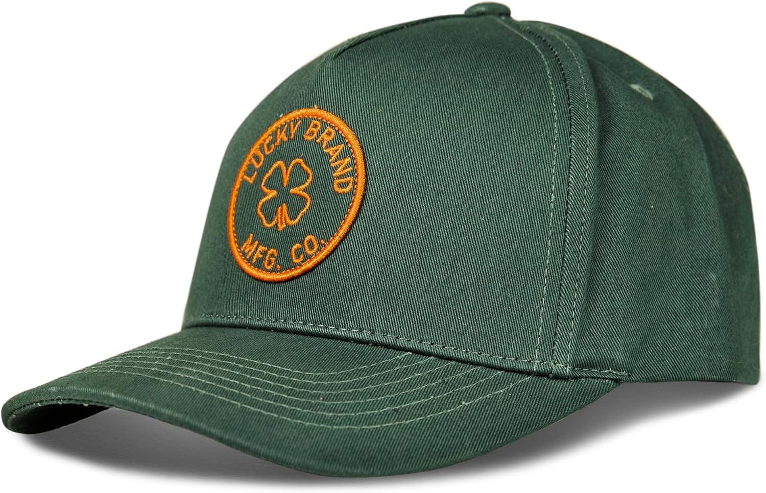 image:imageLucky Brand Classic Cotton Adjustable Dad Hat Baseball Cap Golf Fishing Low Profile 5 Panel DesignMfg Co Patch Forest Green