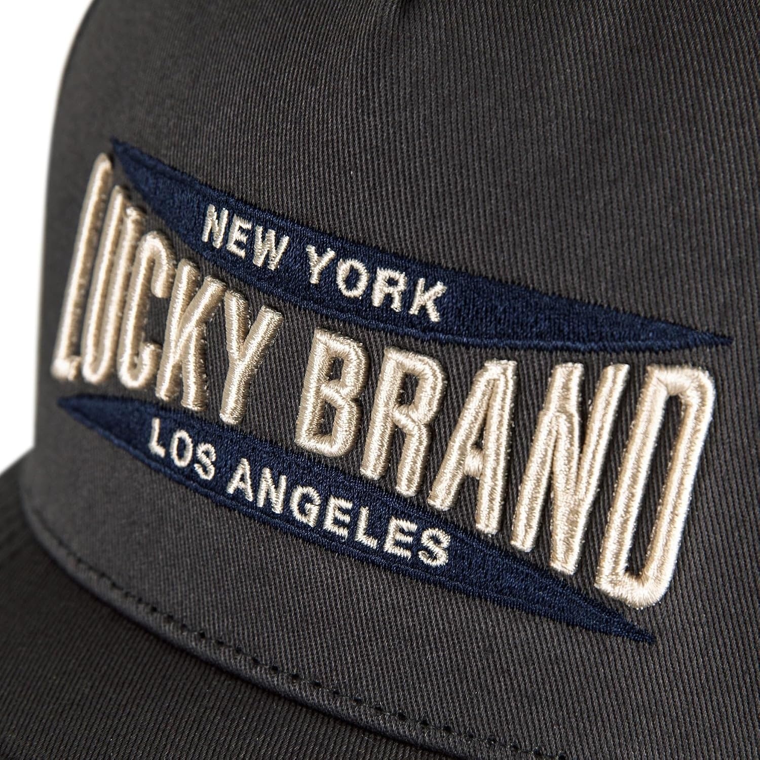 image:imageLucky Brand Classic Cotton Adjustable Dad Hat Baseball Cap Golf Fishing Low Profile 5 Panel DesignNyLa Dark Grey