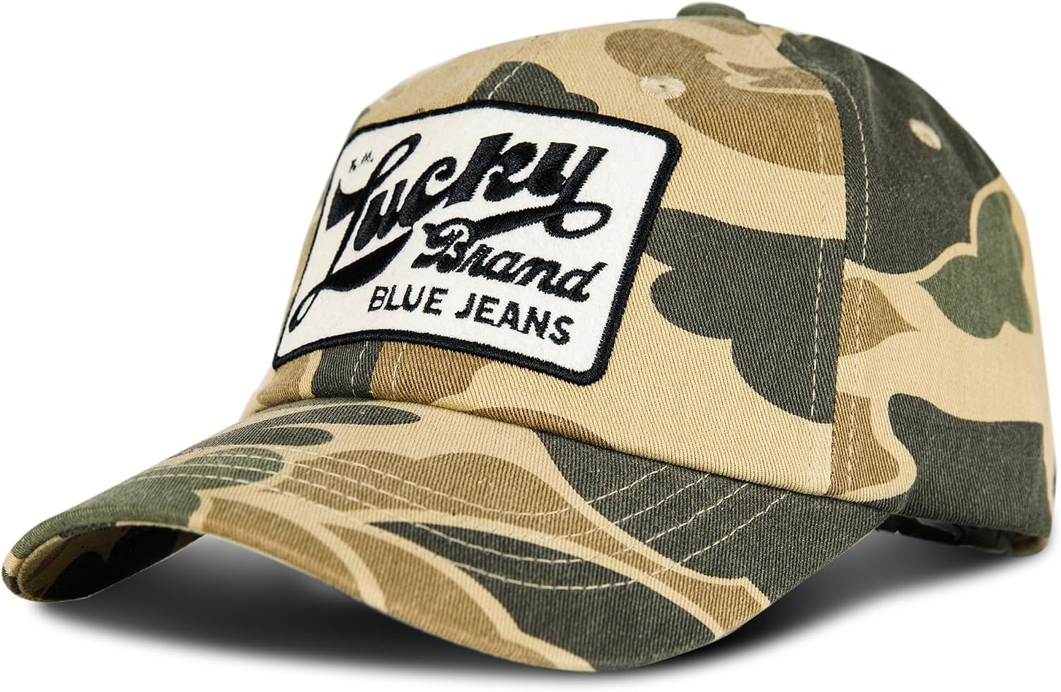 image:imageLucky Brand Classic Cotton Adjustable Dad Hat Baseball Cap Golf Fishing Low Profile 5 Panel DesignPatch Camo