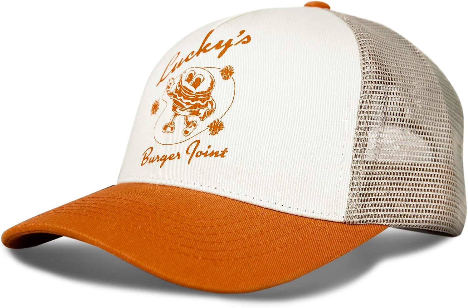 image:imageLucky Brand Trucker Hat Snapback Adjustable Mesh Back Retro Baseball Cap Golf Fishing American HeritageBurger Joint Terracotta