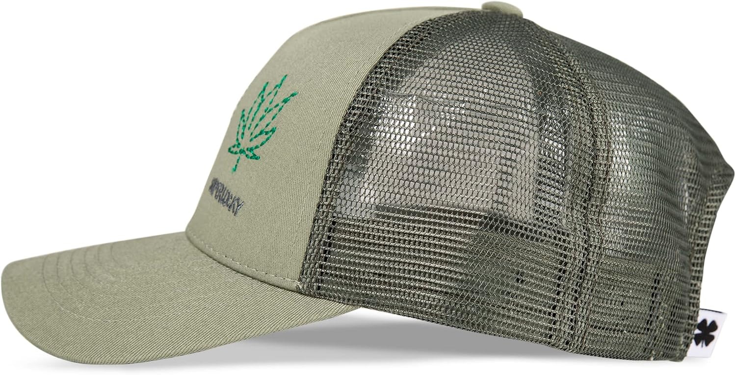 image:imageLucky Brand Trucker Hat Snapback Adjustable Mesh Back Retro Baseball Cap Golf Fishing American HeritageSuper Lucky Trucker Moss