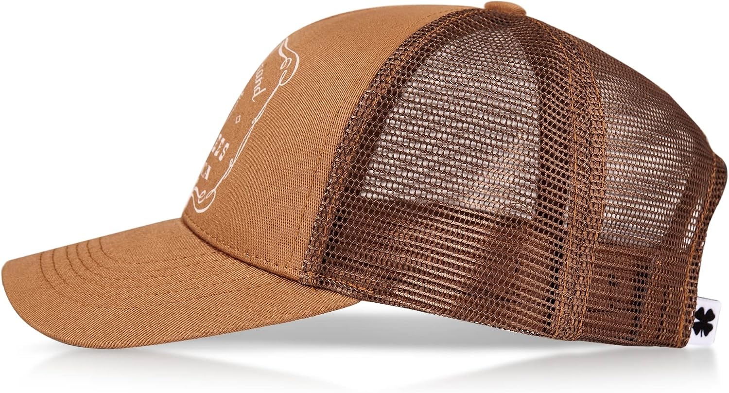 image:imageLucky Brand Trucker Hat Snapback Adjustable Mesh Back Retro Baseball Cap Golf Fishing American HeritageVintage Trucker Toast