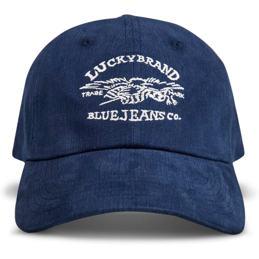 image:imageLucky Brand Classic Cotton Adjustable Dad Hat Baseball Cap Golf Fishing Low Profile 5 Panel DesignBlue Jeans Co Navy