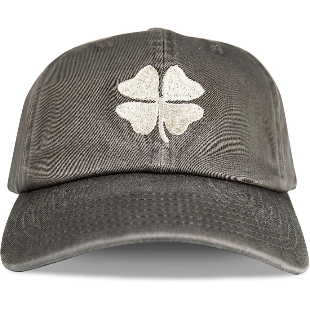image:imageLucky Brand Classic Cotton Adjustable Dad Hat Baseball Cap Golf Fishing Low Profile 5 Panel DesignClover Charcoal Grey