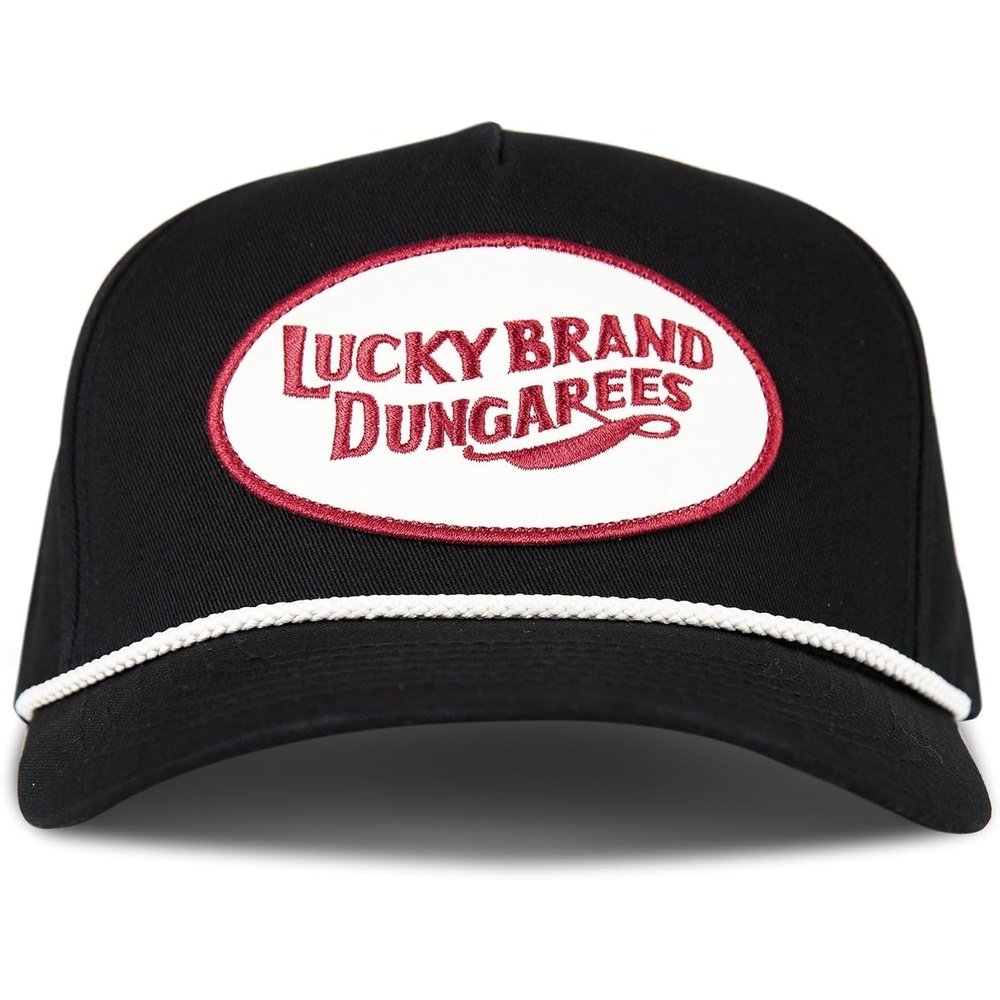 image:imageLucky Brand Classic Cotton Adjustable Dad Hat Baseball Cap Golf Fishing Low Profile 5 Panel DesignDungarees Black