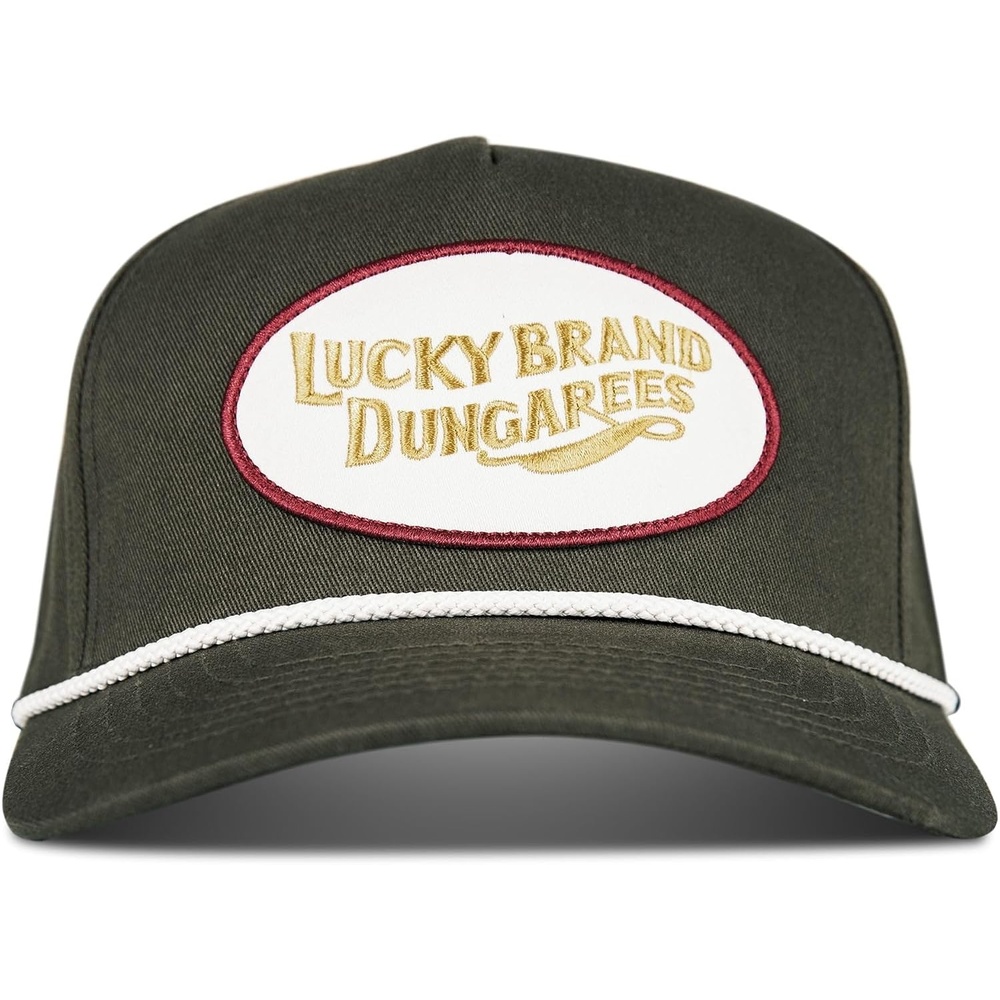 image:imageLucky Brand Classic Cotton Adjustable Dad Hat Baseball Cap Golf Fishing Low Profile 5 Panel DesignDungarees Olive