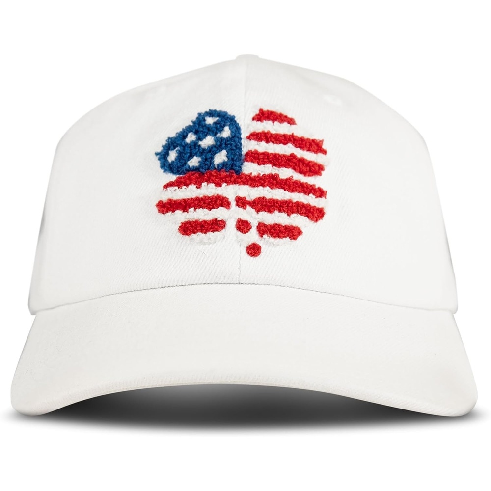 image:imageLucky Brand Classic Cotton Adjustable Dad Hat Baseball Cap Golf Fishing Low Profile 5 Panel DesignFlag Clover White