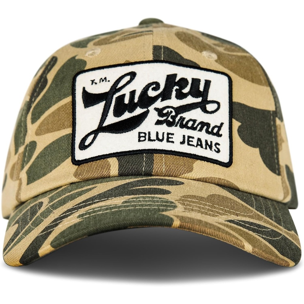 image:imageLucky Brand Classic Cotton Adjustable Dad Hat Baseball Cap Golf Fishing Low Profile 5 Panel DesignPatch Camo