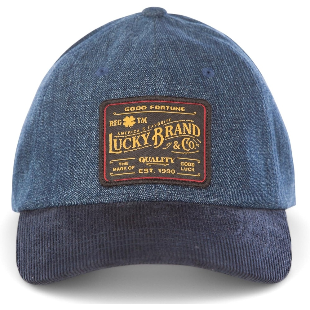 image:imageLucky Brand Classic Cotton Adjustable Dad Hat Baseball Cap Golf Fishing Low Profile 5 Panel DesignVintage Denim Navy