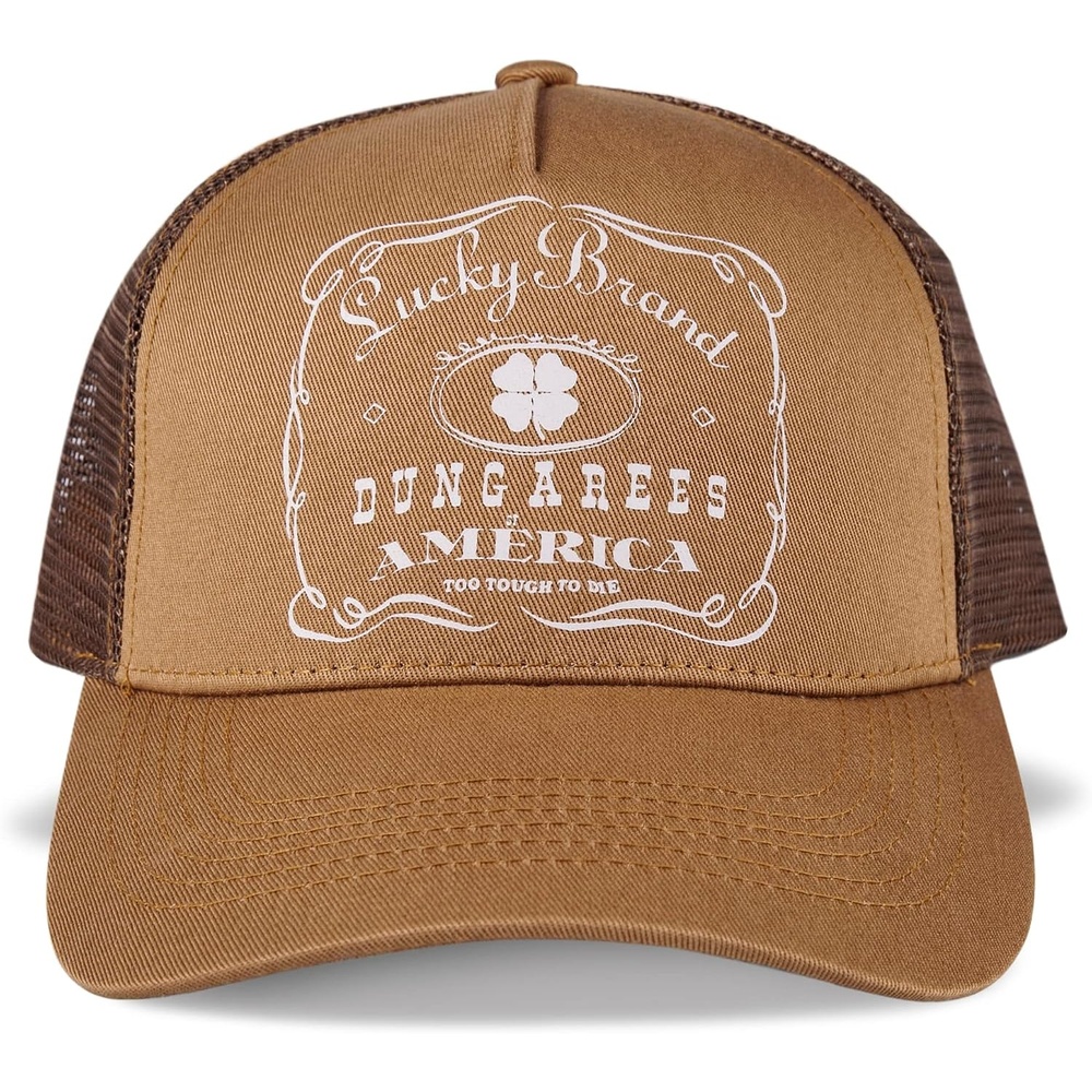 image:imageLucky Brand Trucker Hat Snapback Adjustable Mesh Back Retro Baseball Cap Golf Fishing American HeritageVintage Trucker Toast