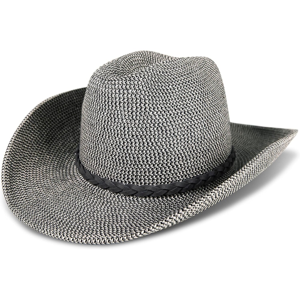 image:imageLucky Brand Womens Straw Cowboy Hat Rope Design Western Style Fashion Sun Protection BreathableGrey