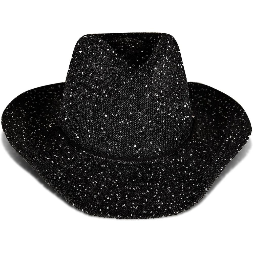 image:imageLucky Brand Womens Straw Cowboy Hat Rope Design Western Style Fashion Sun Protection BreathableMetallic Straw Black