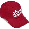 Lucky Brand Classic Cotton Adjustable | Dad Hat | Baseball Cap | Golf | Fishing | Low Profile | 5 Panel Design(1990 Embroidered – Red)