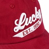 Lucky Brand Classic Cotton Adjustable | Dad Hat | Baseball Cap | Golf | Fishing | Low Profile | 5 Panel Design(1990 Embroidered – Red)
