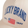Lucky Brand Classic Cotton Adjustable | Dad Hat | Baseball Cap | Golf | Fishing | Low Profile | 5 Panel Design(Flag – Cream)