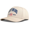 Lucky Brand Classic Cotton Adjustable | Dad Hat | Baseball Cap | Golf | Fishing | Low Profile | 5 Panel Design(Flag – Cream)