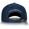 Lucky Brand Classic Cotton Adjustable | Dad Hat | Baseball Cap | Golf | Fishing | Low Profile | 5 Panel Design(Flag Clover – Denim)
