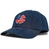 Lucky Brand Classic Cotton Adjustable | Dad Hat | Baseball Cap | Golf | Fishing | Low Profile | 5 Panel Design(Flag Clover – Denim)