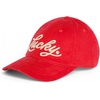 Lucky Brand Classic Cotton Adjustable | Dad Hat | Baseball Cap | Golf | Fishing | Low Profile | 5 Panel Design(Script Corduroy – Red)