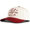 Lucky Brand Classic Cotton Adjustable | Dad Hat | Baseball Cap | Golf | Fishing | Low Profile | 5 Panel Design(Two Toned La – Cream/Red)