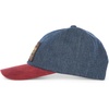 Lucky Brand Classic Cotton Adjustable | Dad Hat | Baseball Cap | Golf | Fishing | Low Profile | 5 Panel Design(Vintage Denim – Red)