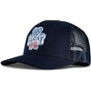Lucky Brand Trucker Hat | Snapback | Adjustable | Mesh Back | Retro | Baseball Cap | Golf | Fishing | American Heritage(Clover Felt Patch – Navy)