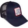 Lucky Brand Trucker Hat | Snapback | Adjustable | Mesh Back | Retro | Baseball Cap | Golf | Fishing | American Heritage(Clover Patch – Navy)