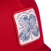 Lucky Brand Trucker Hat | Snapback | Adjustable | Mesh Back | Retro | Baseball Cap | Golf | Fishing | American Heritage(Clover Patch – Red)