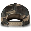 Lucky Brand Trucker Hat | Snapback | Adjustable | Mesh Back | Retro | Baseball Cap | Golf | Fishing | American Heritage(Mesh Leather Patch – Camo)