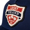 Lucky Brand Trucker Hat | Snapback | Adjustable | Mesh Back | Retro | Baseball Cap | Golf | Fishing | American Heritage(Vintage Patch – Navy)