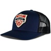 Lucky Brand Trucker Hat | Snapback | Adjustable | Mesh Back | Retro | Baseball Cap | Golf | Fishing | American Heritage(Vintage Patch – Navy)