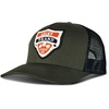 Lucky Brand Trucker Hat | Snapback | Adjustable | Mesh Back | Retro | Baseball Cap | Golf | Fishing | American Heritage(Vintage Patch – Olive)