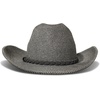 Lucky Brand Women’s Straw Cowboy Hat | Rope Design | Western | Style | Fashion | Sun Protection | Breathable(Grey)