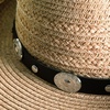 Lucky Brand Women’s Straw Cowboy Hat | Rope Design | Western | Style | Fashion | Sun Protection | Breathable(Metal Concho – Tan)
