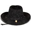 Lucky Brand Women’s Straw Cowboy Hat | Rope Design | Western | Style | Fashion | Sun Protection | Breathable(Metallic Straw – Black)