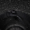 Lucky Brand Women’s Straw Cowboy Hat | Rope Design | Western | Style | Fashion | Sun Protection | Breathable(Metallic Straw – Black)
