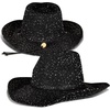 Lucky Brand Women’s Straw Cowboy Hat | Rope Design | Western | Style | Fashion | Sun Protection | Breathable(Metallic Straw – Black)