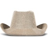 Lucky Brand Women’s Straw Cowboy Hat | Rope Design | Western | Style | Fashion | Sun Protection | Breathable(Metallic Straw – Champagne)