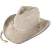 Lucky Brand Women’s Straw Cowboy Hat | Rope Design | Western | Style | Fashion | Sun Protection | Breathable(Metallic Straw – Champagne)