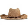 Lucky Brand Women’s Straw Cowboy Hat | Rope Design | Western | Style | Fashion | Sun Protection | Breathable(Turquoise Beading – Natural)