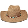 Lucky Brand Women’s Straw Cowboy Hat | Rope Design | Western | Style | Fashion | Sun Protection | Breathable(Turquoise Beading – Natural)