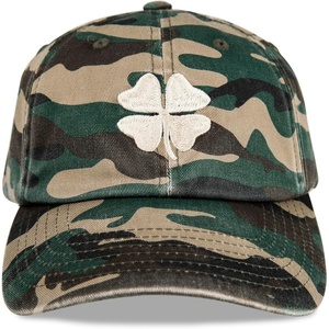 Lucky Brand Classic Cotton Adjustable | Dad Hat | Baseball Cap | Golf | Fishing | Low Profile | 5 Panel Design(Clover – Camo)