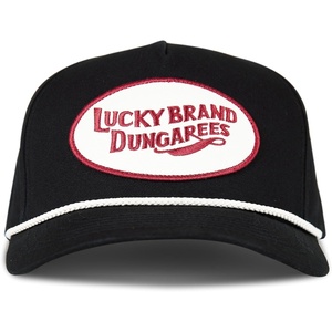 Lucky Brand Classic Cotton Adjustable | Dad Hat | Baseball Cap | Golf | Fishing | Low Profile | 5 Panel Design(Dungarees – Black)