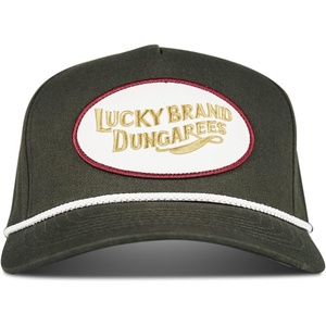 Lucky Brand Classic Cotton Adjustable | Dad Hat | Baseball Cap | Golf | Fishing | Low Profile | 5 Panel Design(Dungarees – Olive)