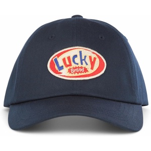 Lucky Brand Classic Cotton Adjustable | Dad Hat | Baseball Cap | Golf | Fishing | Low Profile | 5 Panel Design(Embroidered Patch – Navy)