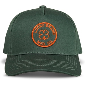 Lucky Brand Classic Cotton Adjustable | Dad Hat | Baseball Cap | Golf | Fishing | Low Profile | 5 Panel Design(Mfg Co Patch – Forest Green)