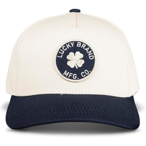 Lucky Brand Classic Cotton Adjustable | Dad Hat | Baseball Cap | Golf | Fishing | Low Profile | 5 Panel Design(Mfg Co Patch – Ivory)