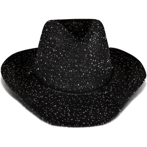 Lucky Brand Women’s Straw Cowboy Hat | Rope Design | Western | Style | Fashion | Sun Protection | Breathable(Metallic Straw – Black)